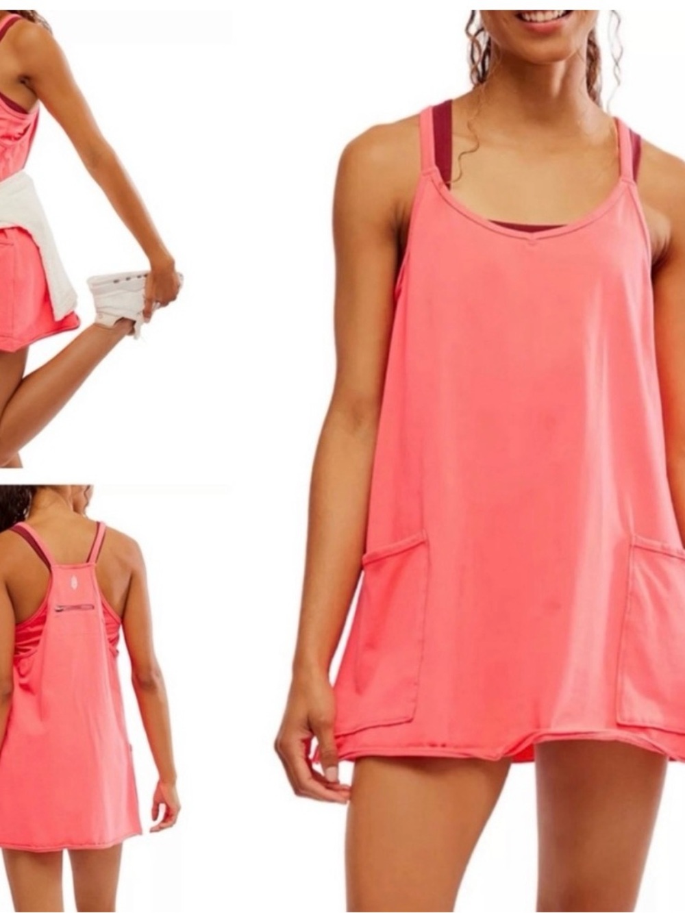 Neon Coral Hot Shot Mini Dress